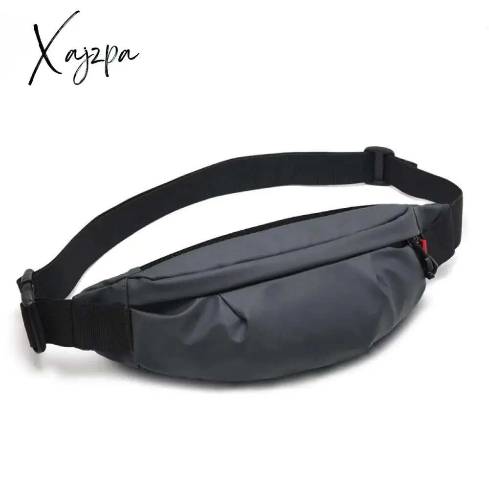 Xajzpa - Fashion Men Pack Teenager Outdoor Sports Running Cycling Waist Bag Pack Male Fashion Shoulder Belt Bag Travel Phone Pouch Bag