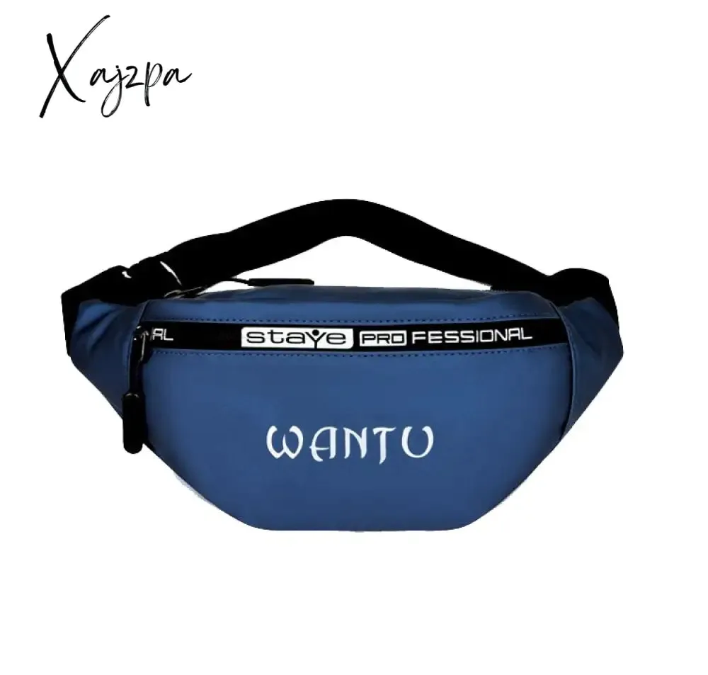 Xajzpa - Fashion Men Pack Teenager Outdoor Sports Running Cycling Waist Bag Pack Male Fashion Shoulder Belt Bag Travel Phone Pouch Bag