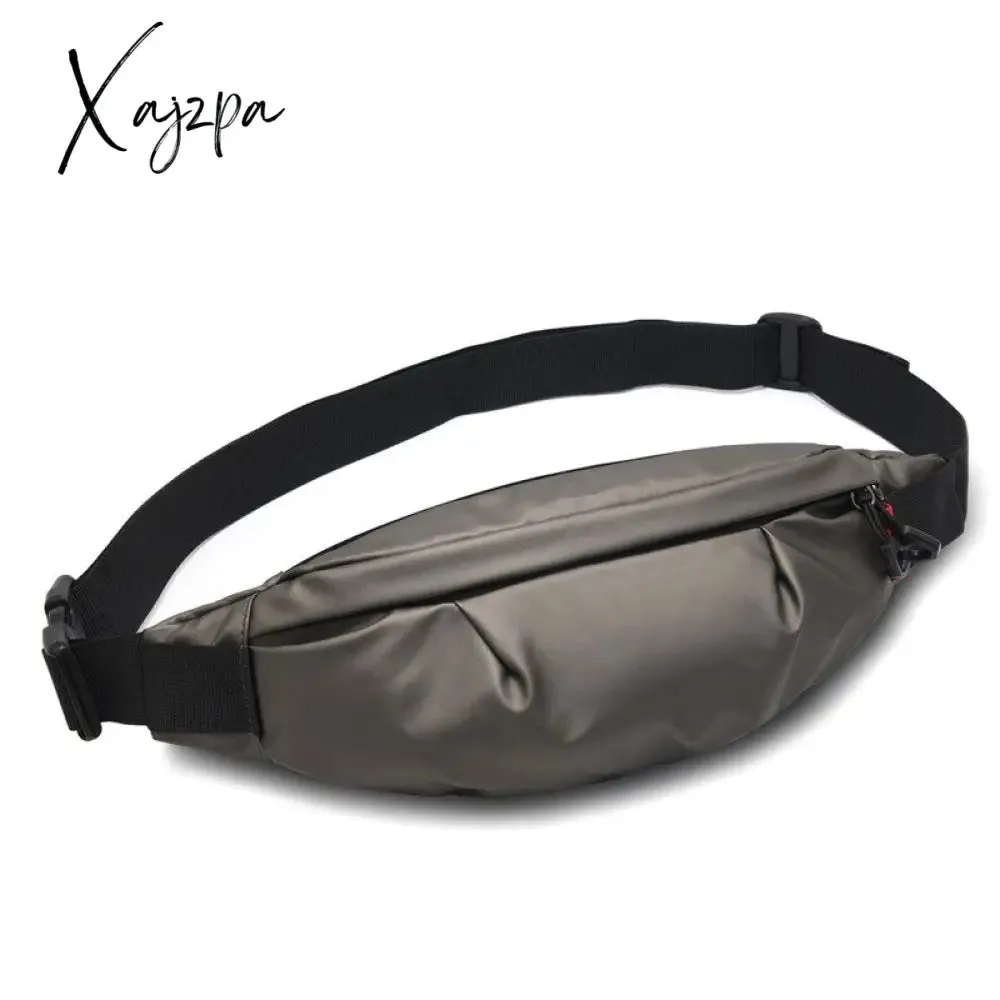 Xajzpa - Fashion Men Pack Teenager Outdoor Sports Running Cycling Waist Bag Pack Male Fashion Shoulder Belt Bag Travel Phone Pouch Bag