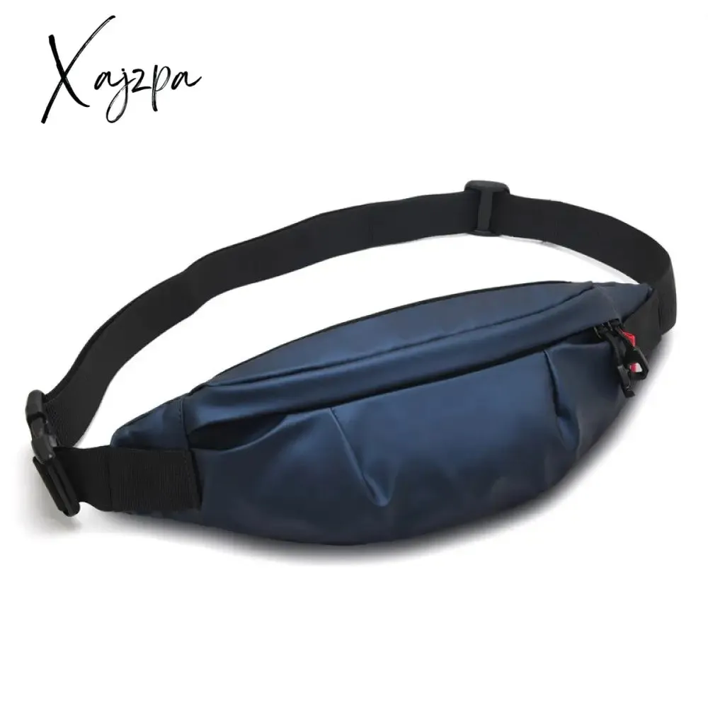 Xajzpa - Fashion Men Pack Teenager Outdoor Sports Running Cycling Waist Bag Pack Male Fashion Shoulder Belt Bag Travel Phone Pouch Bag